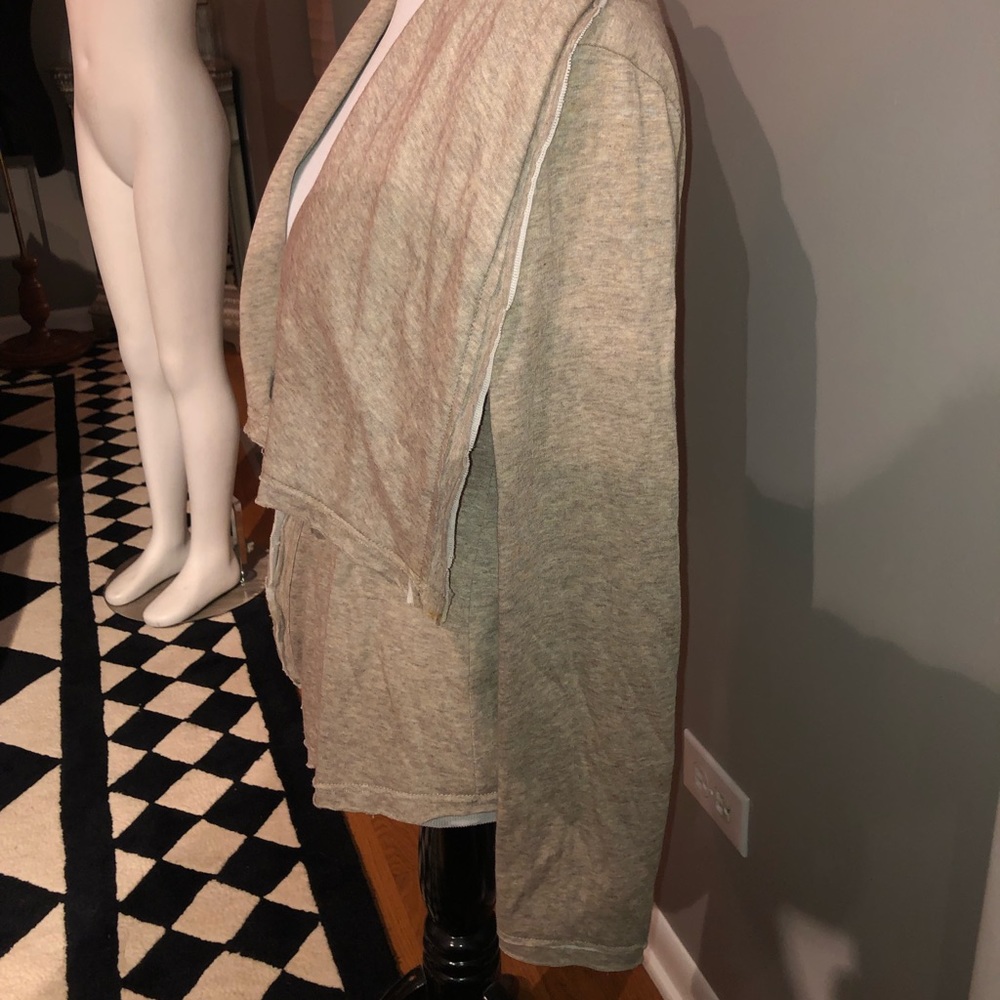 Tan Mystree Jacket With Shawl Collar, Size Small - image 4